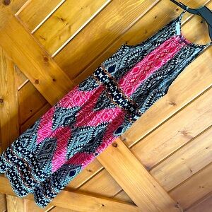 London times summer Fun Dress Sz 10 beach island vibes spaghetti halter